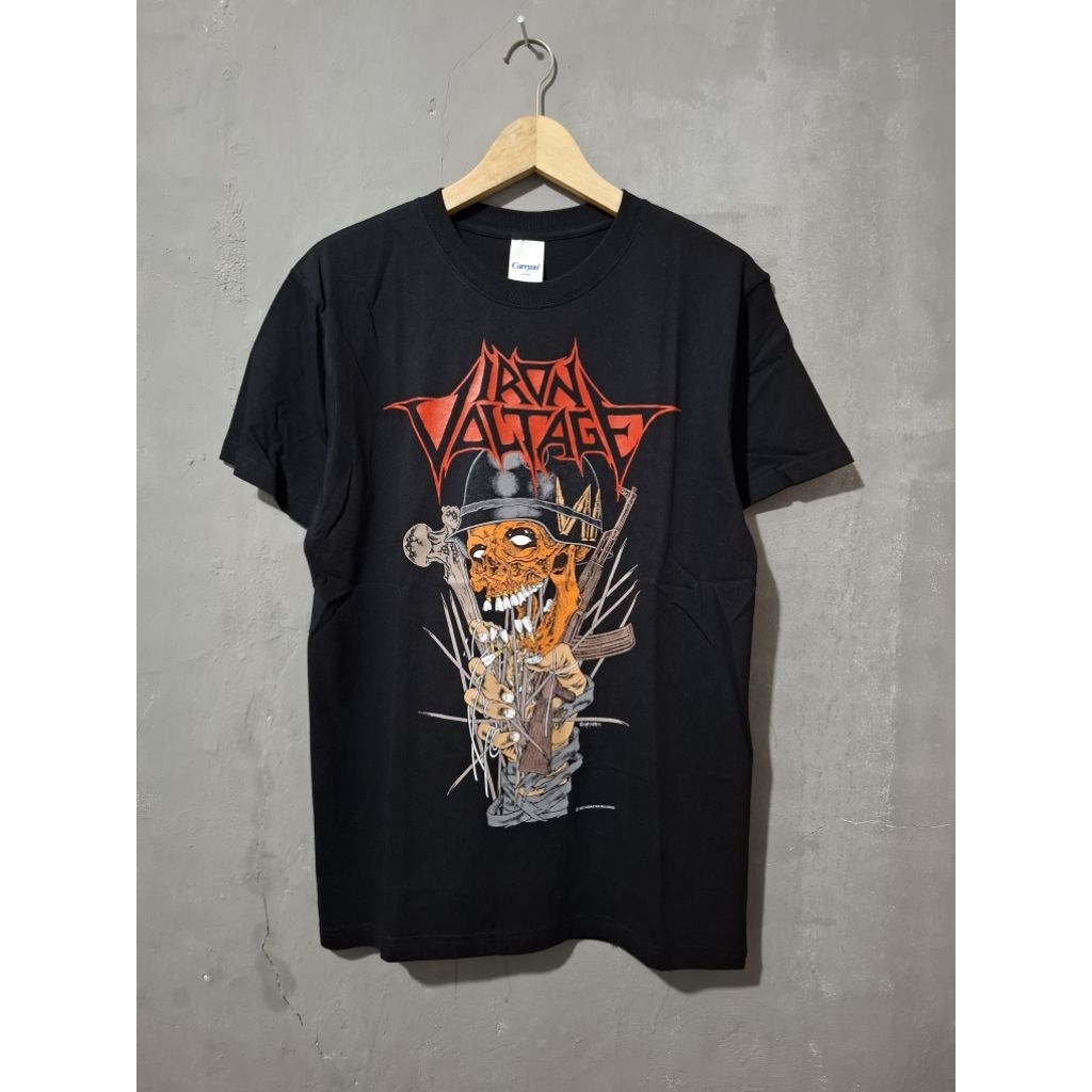 Kaos band thrash metal IRON VOLTAGE - devastation tour 2023 | original merchandise Budjangan Kolekti