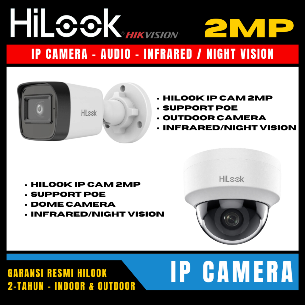 hilook ip camera cctv 2mp audio indoor outdoor kamera cctv