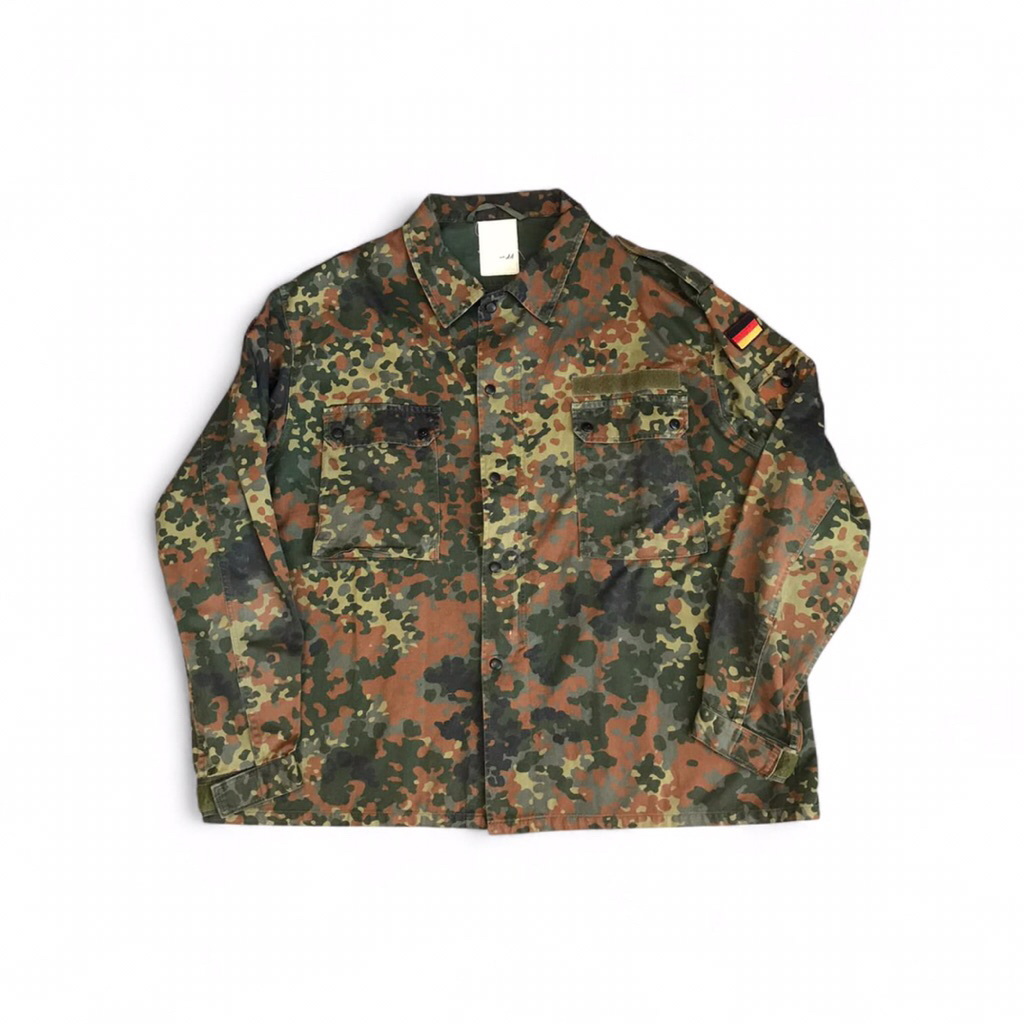 German Army Bundeswehr Flecktarn Camo Field jacket Shirt - Large  Era: 1990s Bundeswehr Issue.  Patt