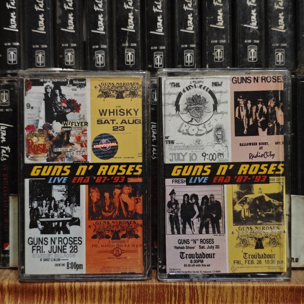Kaset - Guns N Roses (Paket) - Live Era 87 - 93 - Cassette 1 & 2 - GNR - Radio Tape - Kaset Pita - R
