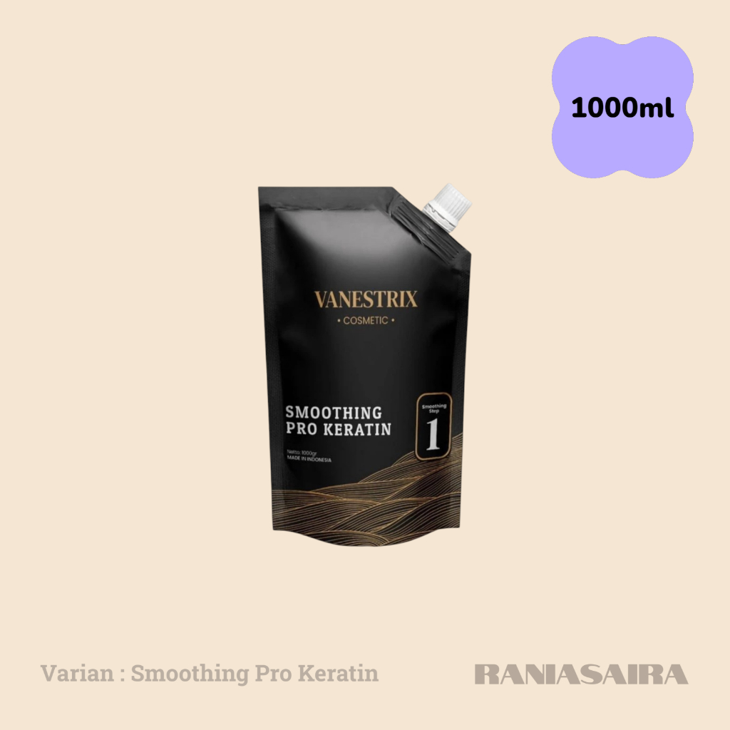 VANESTRIX Smoothing Pro Keratin Step1 1000gr Obat Pelurus Rambut Natural Ikal Keriting Kribo Rusak