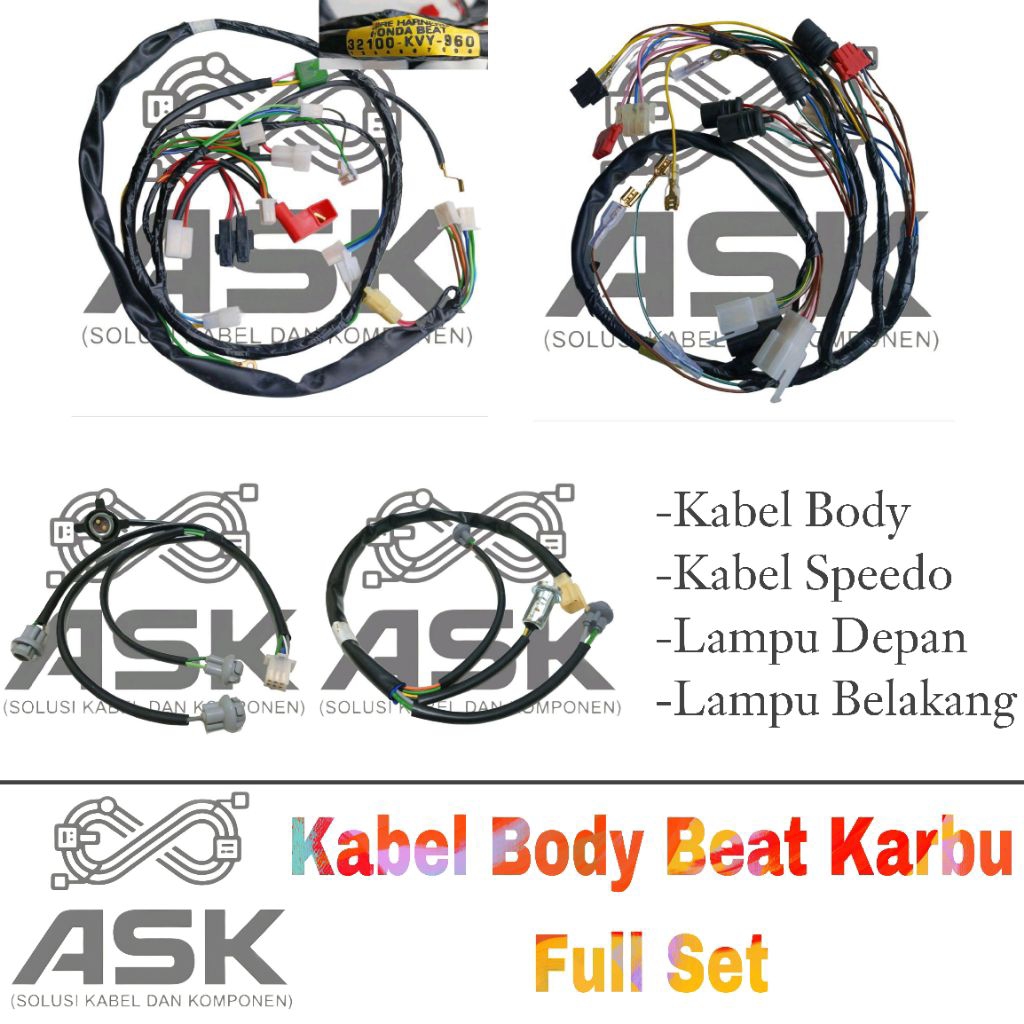 Kabel Body Motor Honda Beat Karbu Full Set