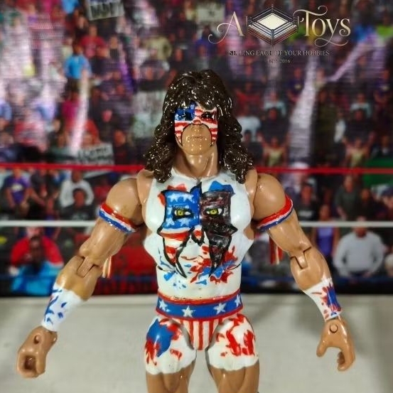 Action Figure WWE Ultimate Warrior – Elite Legends USA 1 of 5 Rare Mattel CUSTOM