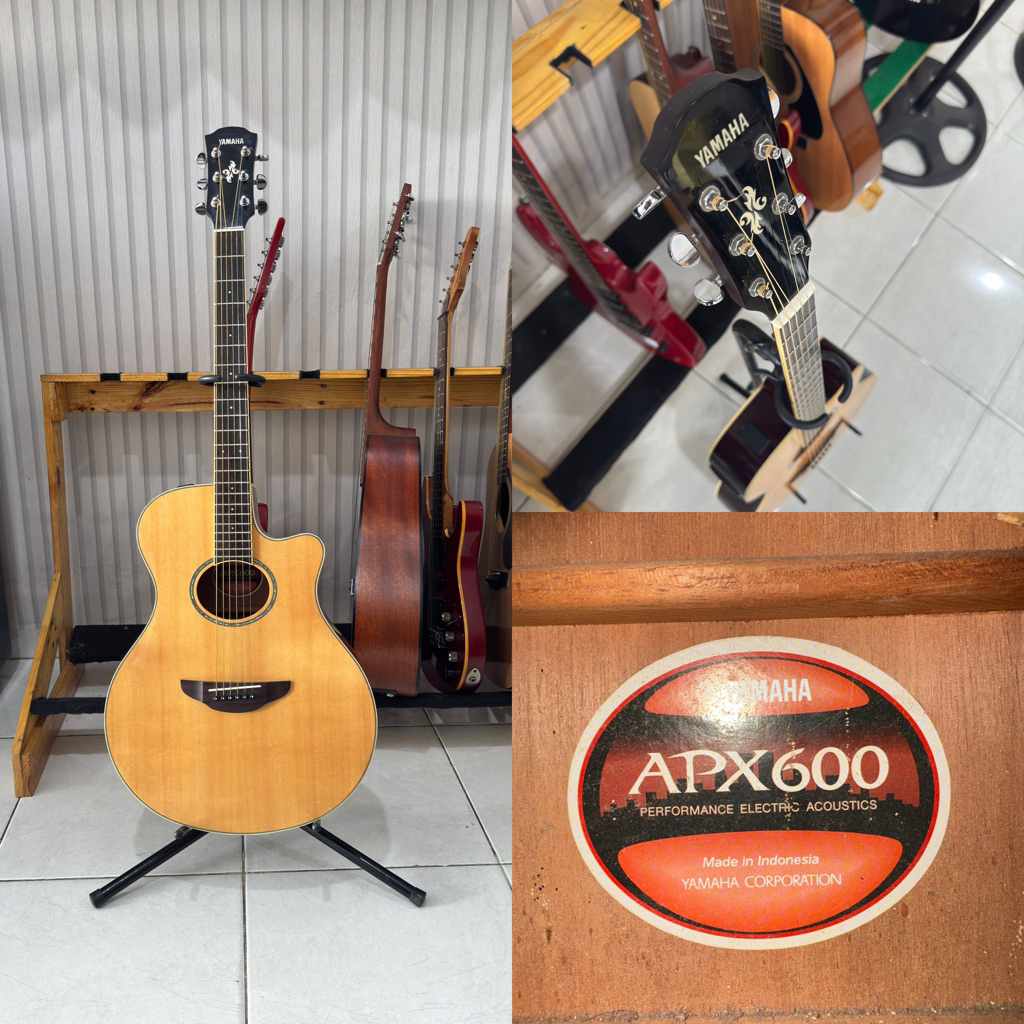 Gitar Akustik Elektrik Yamaha APX 600 Original Second Mulus Like New 98% Bonus Lengkap