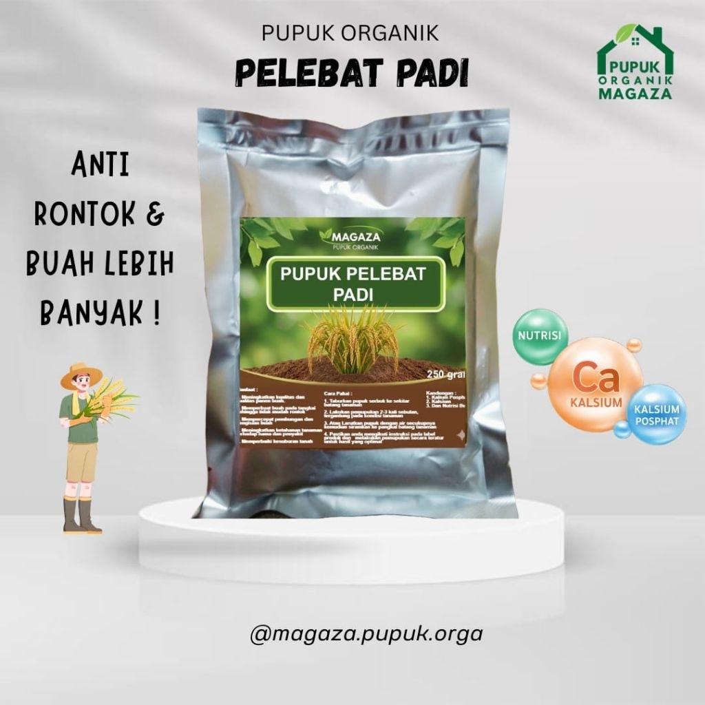 Pupuk organik pelebat Tanaman PADI khusus nutrisi PADI kemasan 250 gr