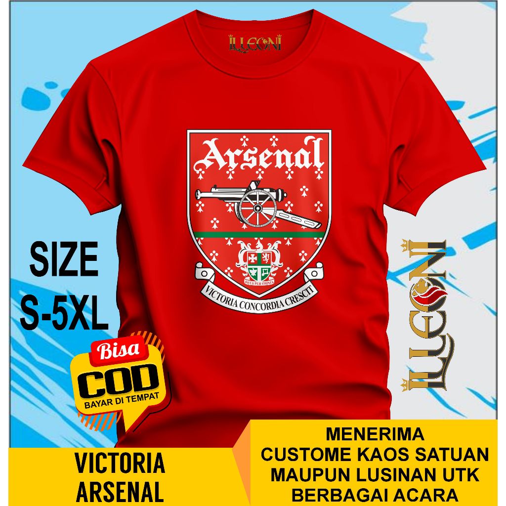 BIG SIZE (S-5XL) Kaos Victoria Arsenal | Kaos Arsenal | Kaos The Gunners