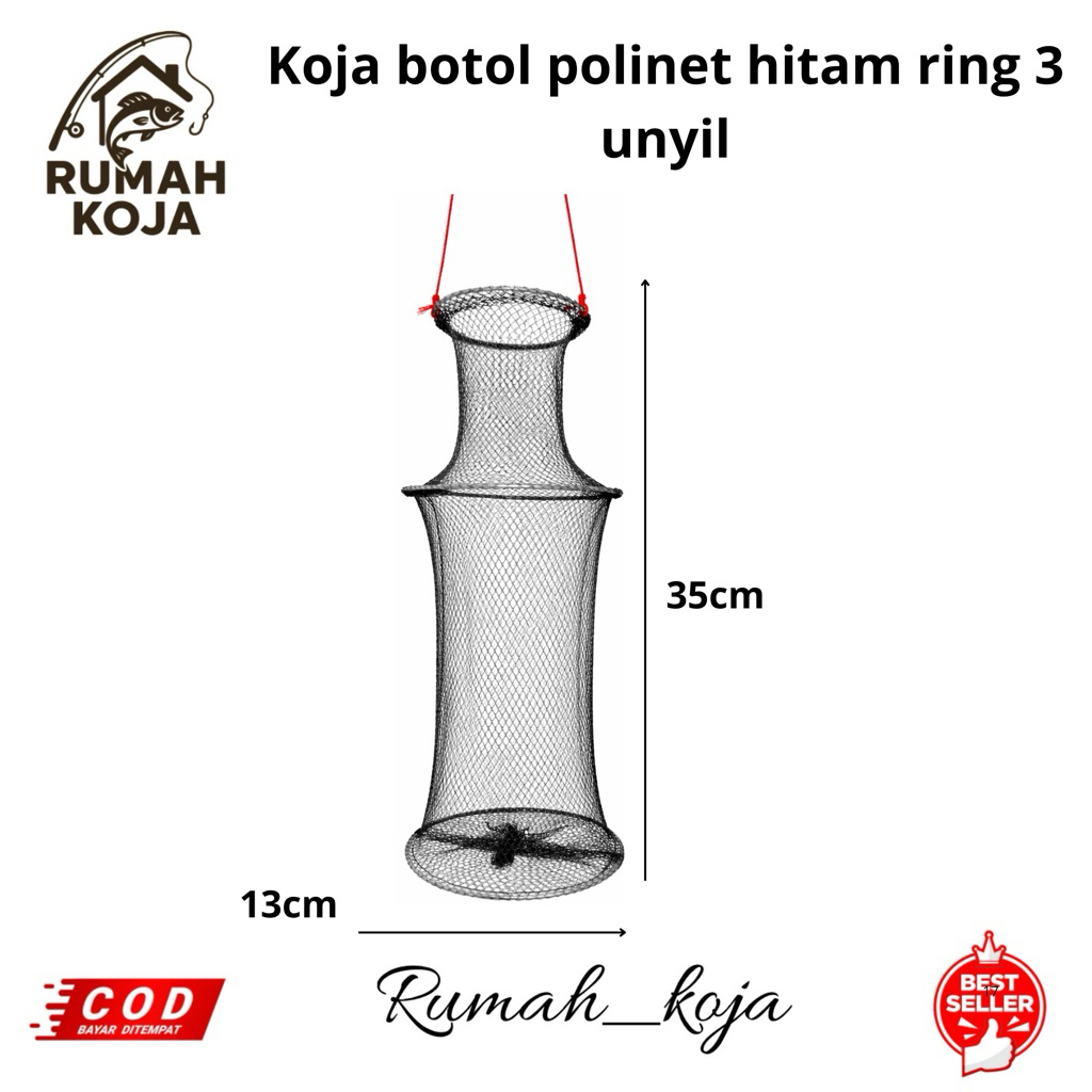 RUMAH KOJA - KOJA POLYNET HITAM RING 3 UNYIL