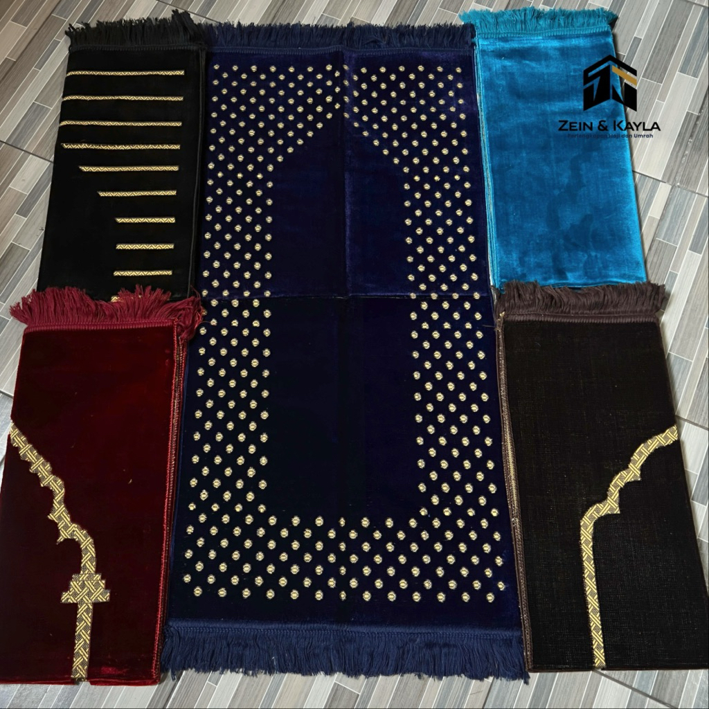 Sajadah Polos Turkey Midi/Tanggung 55x110cm Bludru Tebal & Halus Sajadah Ar-Rahman Polos Turki Full 