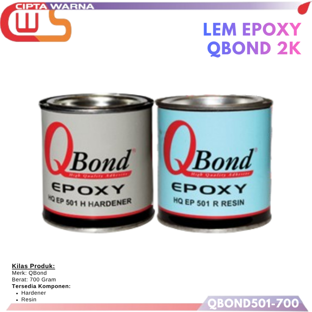 LEM EPOXY QBOND 2 KOMPONEN 700 RESIN DAN HARDENER - C1 CWS