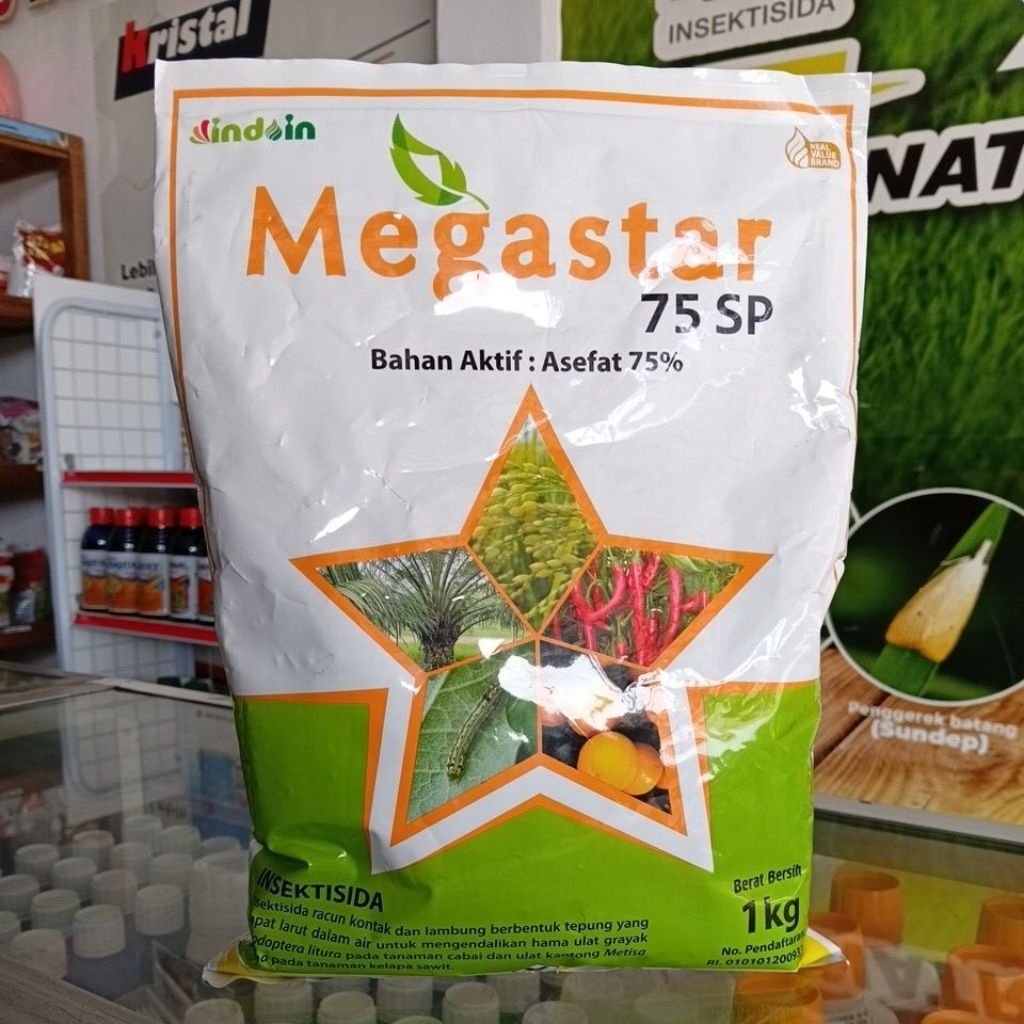 INSEKTISIDA MEGASTAR 75SP - 1 KG mengendalikan ulat grayak ulat kantong
