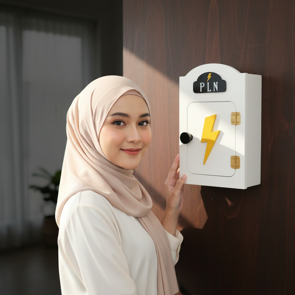 [ESTETIK] Kotak Penutup Meteran Listrik PLN Kayu Minimalis - Box Token Listrik Dekorasi Dinding