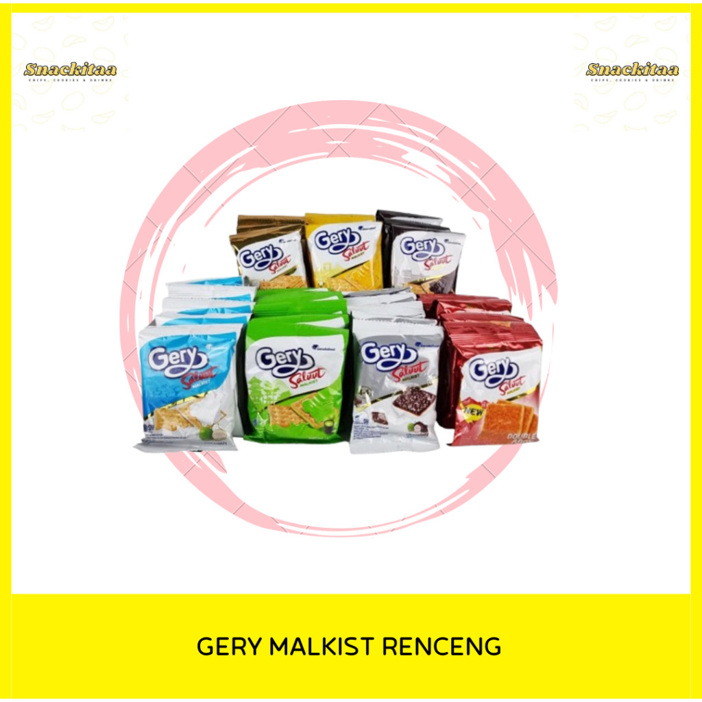 Gery Salut Malkist 18gr  Renceng Aneka Rasa 1 Karton/Dus