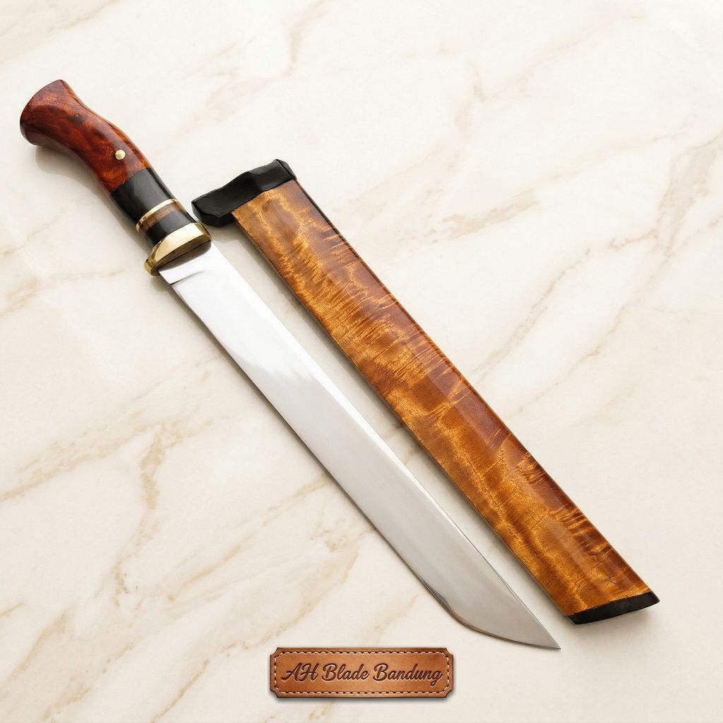 Pisau Sembelih Bandung AH Blade Qurban Series Baja Bohler K110 Super Tajam