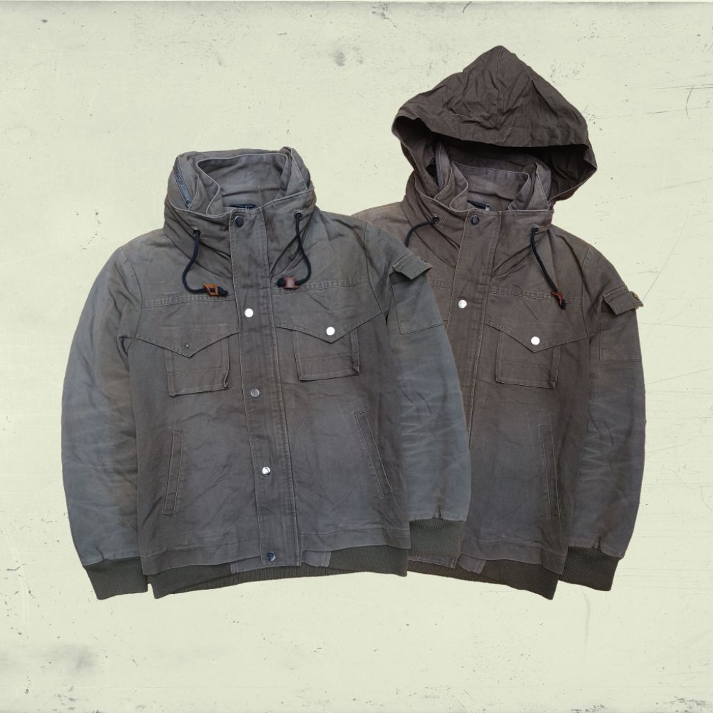M65 Field Americana Jacket S Size Full Tebal Kanvas Material Quilted Liner Hidden Hoodie Amekaji Lik