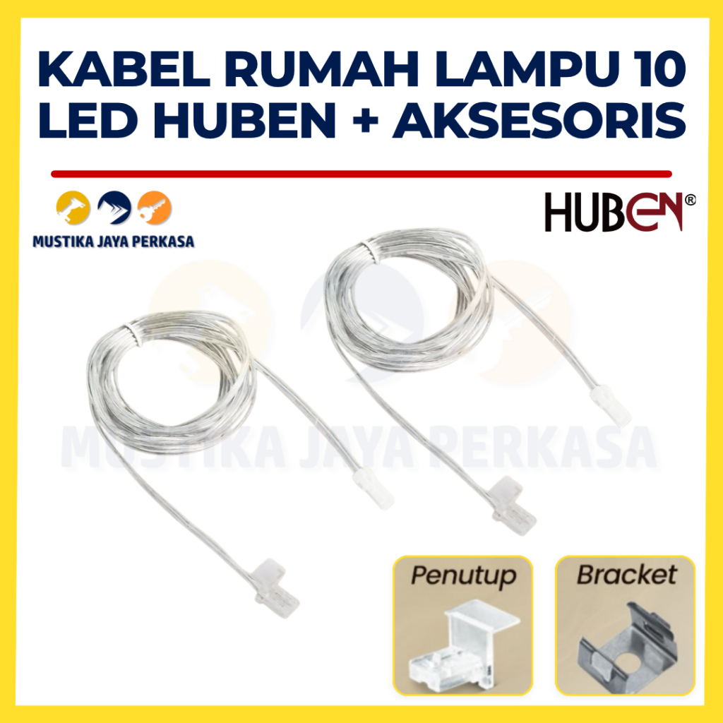Kabel Rumah Lampu 10 LED Huben + Aksesoris I Kabel-10 Connector Lampu LED