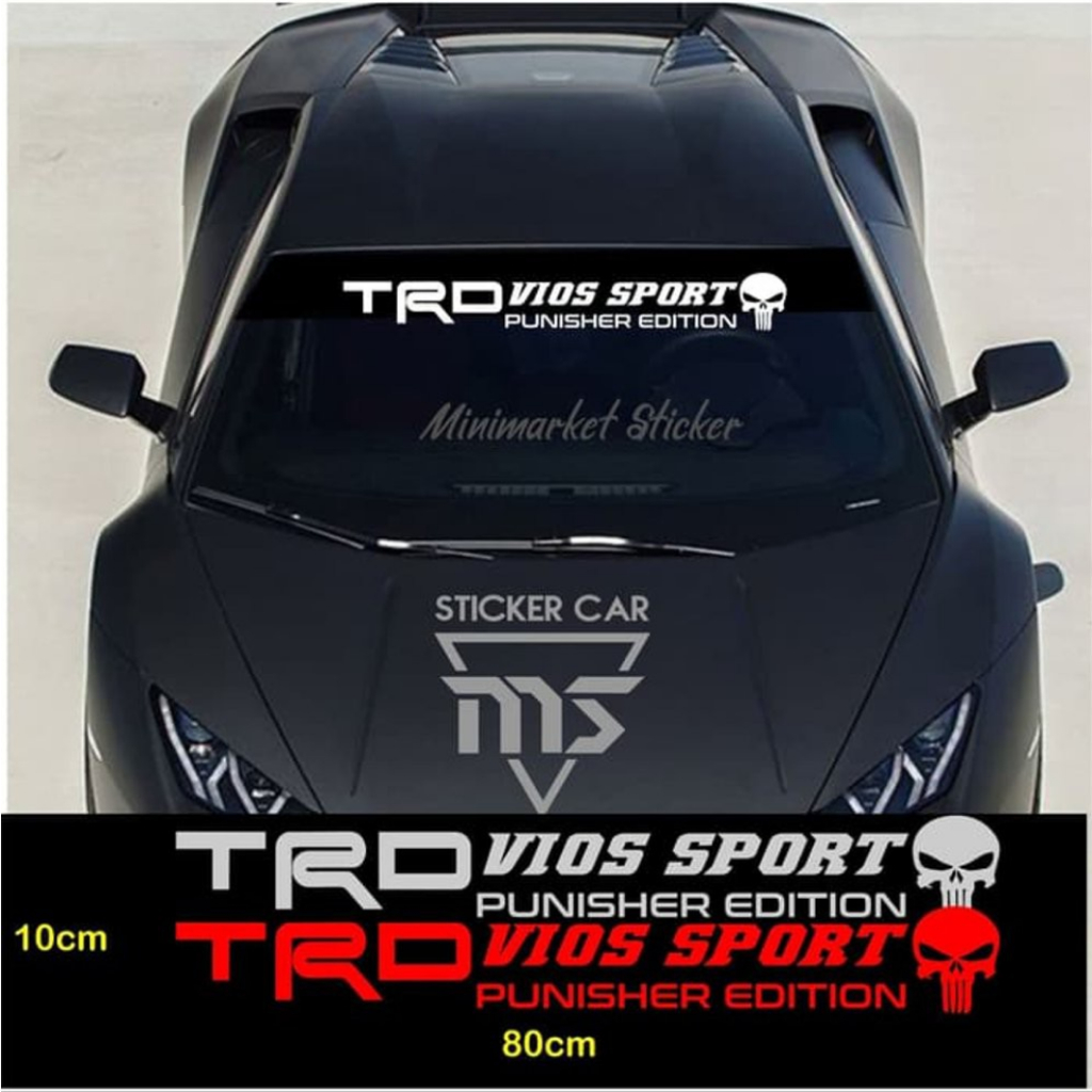 stiker vios sticker vios stiker mobil toyota trd vios sport kaca