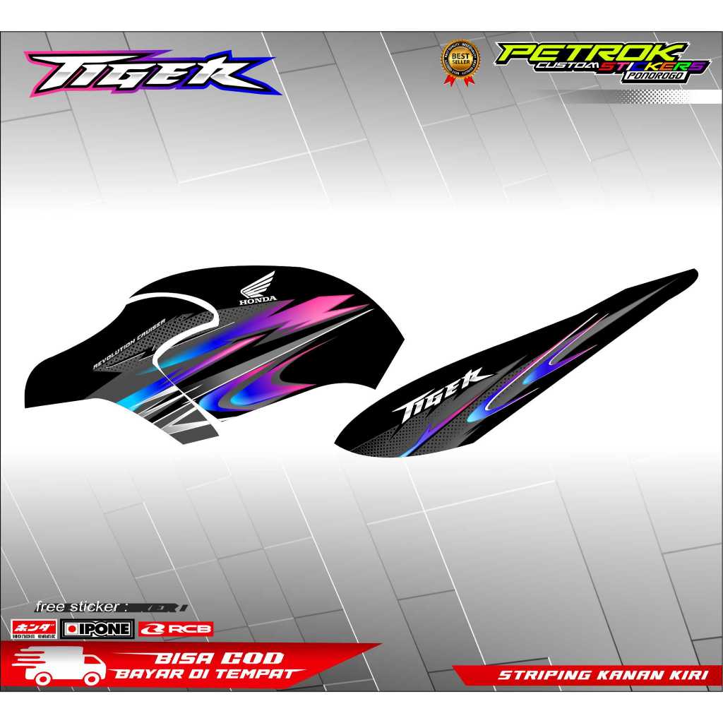 STRIPING VARIASI HONDA TIGER REVO / STICKER LIST VARIASI MOTOR HONDA TIGER REVO