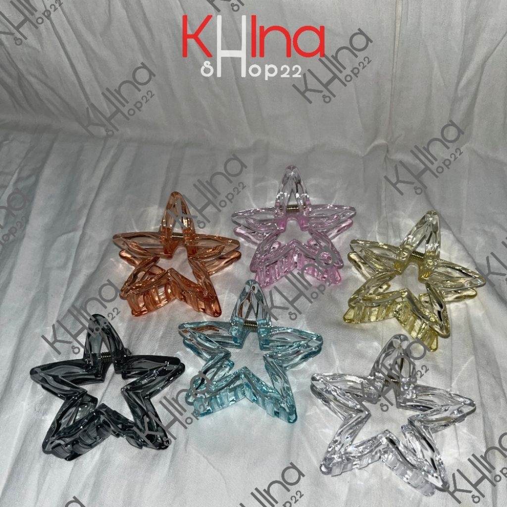 Jepit Rambut Korea Bintang Cristal 7 Cm
