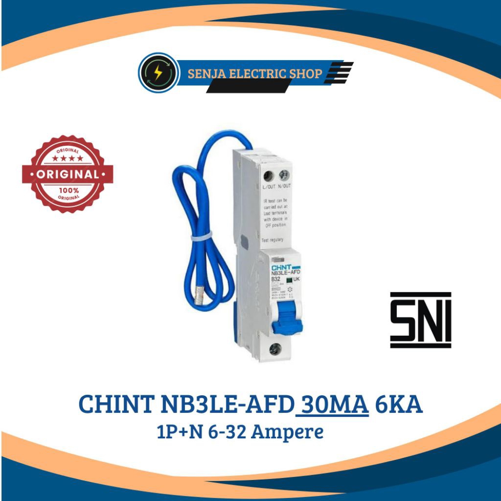 CHINT SLIM RCBO NB3LE 1P+N 30MA 6A 10A 16A 20A 25A 32A CHINT NB3LE
