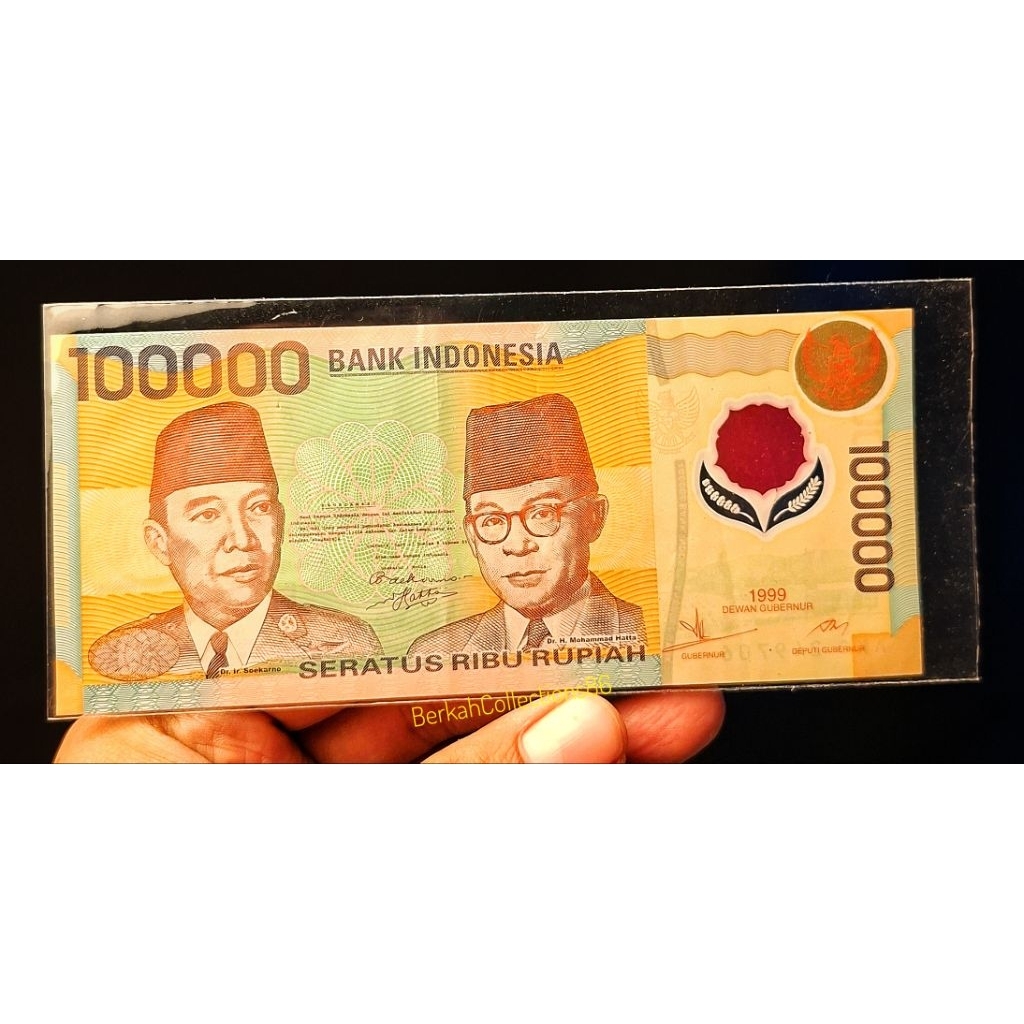 koleksi 100 ribu rupiah polymer tahun1999