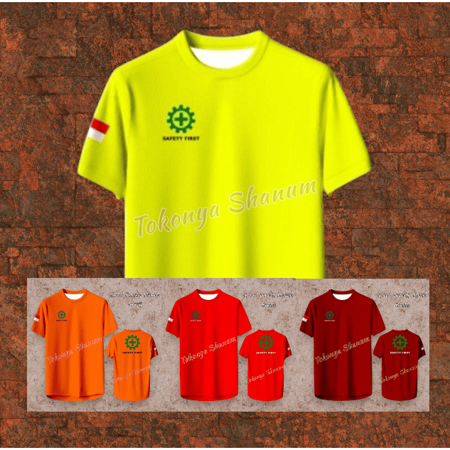 Kaos Jersey Safety Fullprinting / Kaos Safety Fullprint / Safety Lengan Pendek