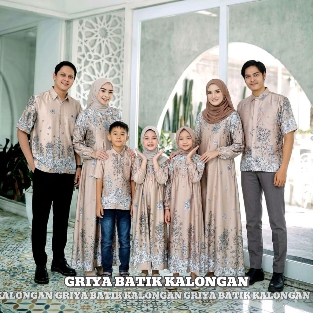 Malaka Series - Baju Couple Keluarga Gamis Kemeja Lengan Panjang Ayah Ibu Anak Sarimbit Couple Konda