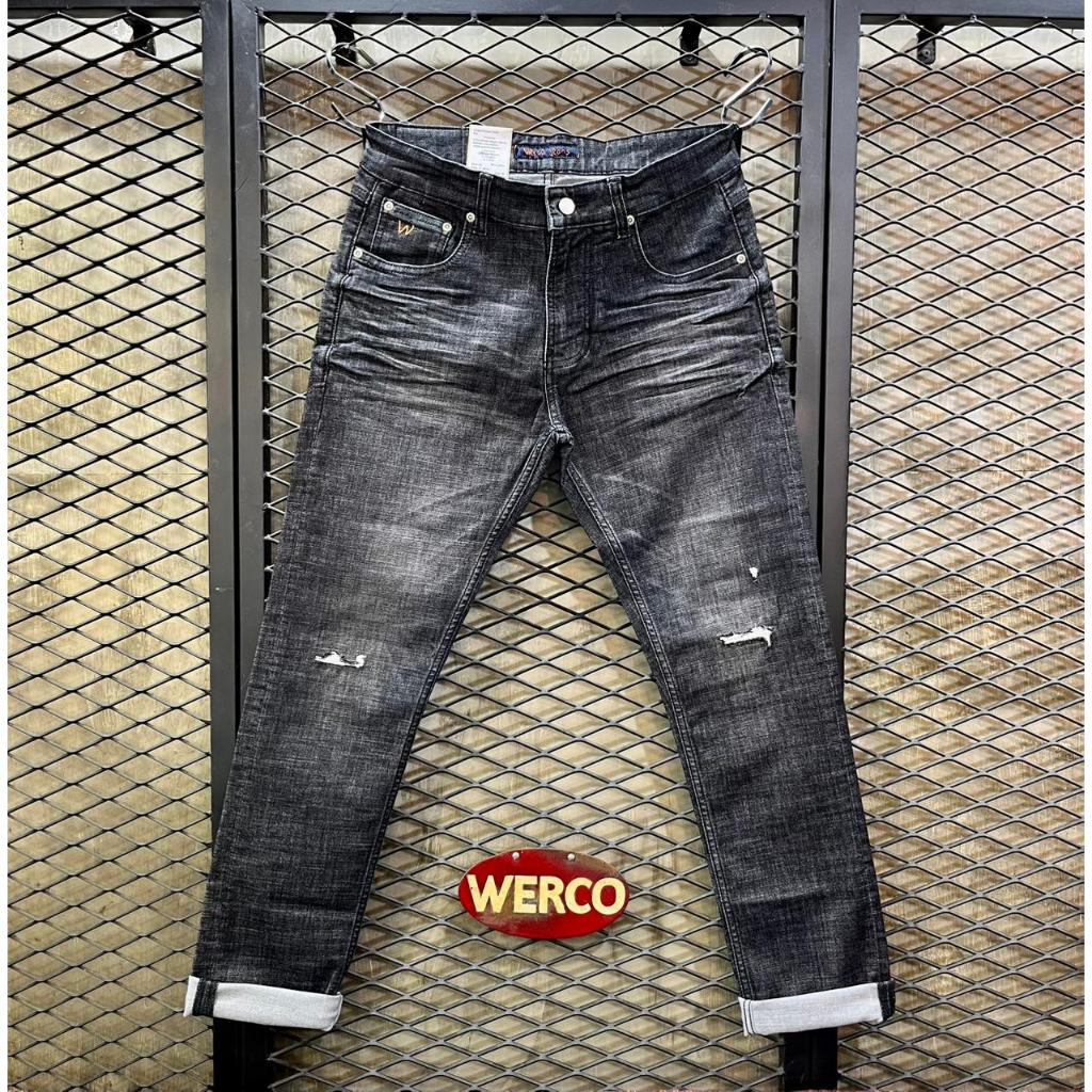 WERCO - Celana Jeans Panjang Pria Strech Robek Werco