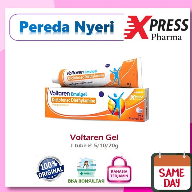 XPRESS  VOLTAREN Gel Emulgel Salep Counterpain 5 10 20 gram Natrium Sodium diklofenak Cream