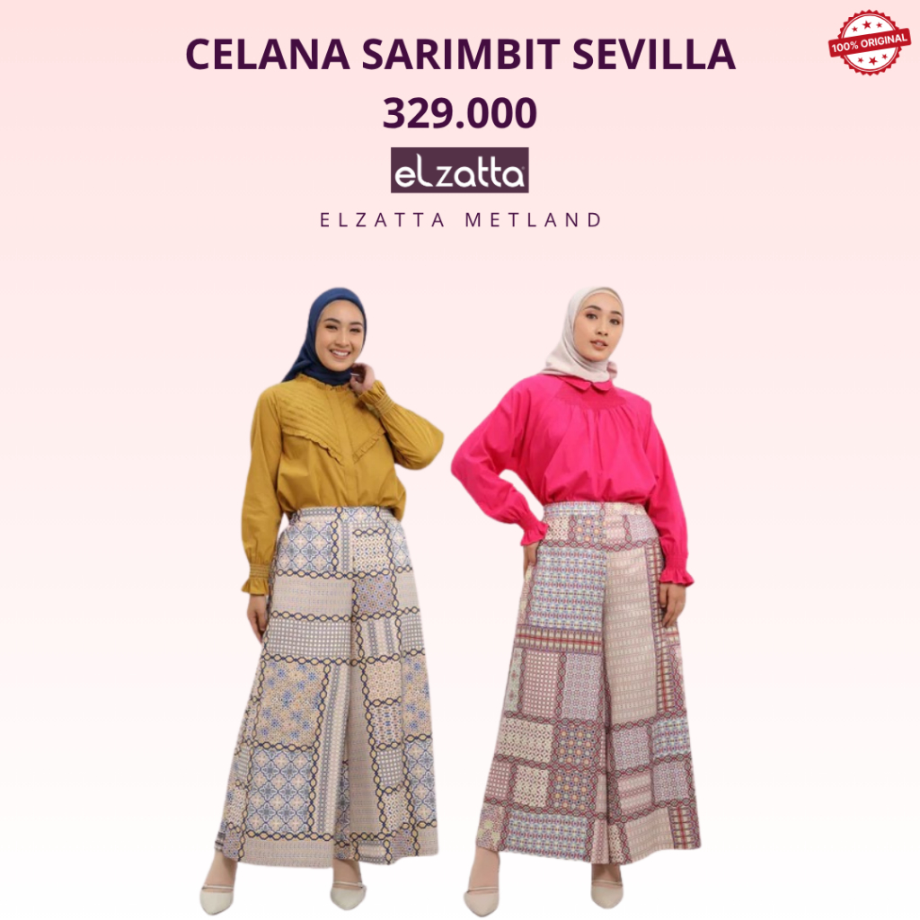 Celana Sarimbit Sevilla Kulot wanita wanita celana panjang