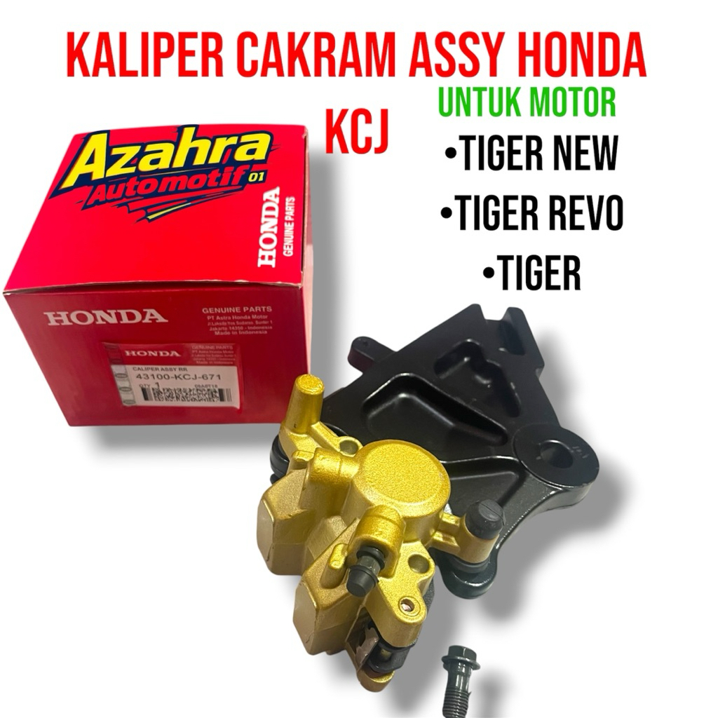 Kaliper assy Kaliper cakram Depan Complit breaket Honda KJC Tiger,Tiger New,Tiger Revo