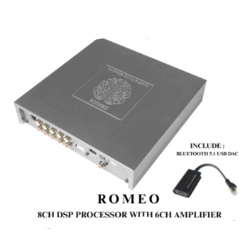 DSP Processor Dominations ROMEO 8CH DSP With 6CH Power Amplifier Include DAC USB Bluetooth Original