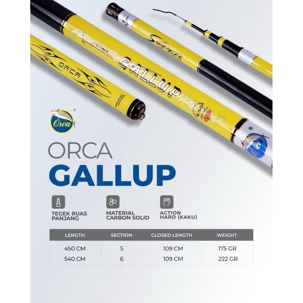 Joran Pancing Orca Gallup Joran Tegek Ros Panjang 450 540