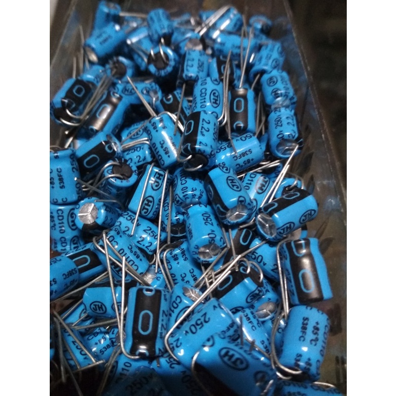( 10 biji ) elco 2,2uf 250v elko 2.2uf 250v 2,2 uf 250 v