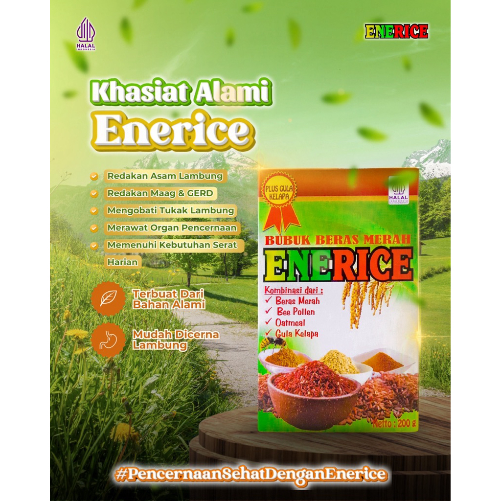 ENERICE untuk Maag Lambung | Bubuk Beras Merah plus Bee Pollen
