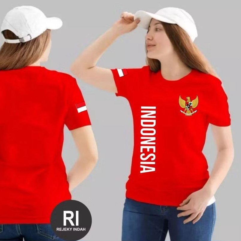 Vipro Shop - Kaos Wanita Lengan Pendek Indonesia 81 Tahun Merdeka Baju Wanita 17 Agustus Merdeka