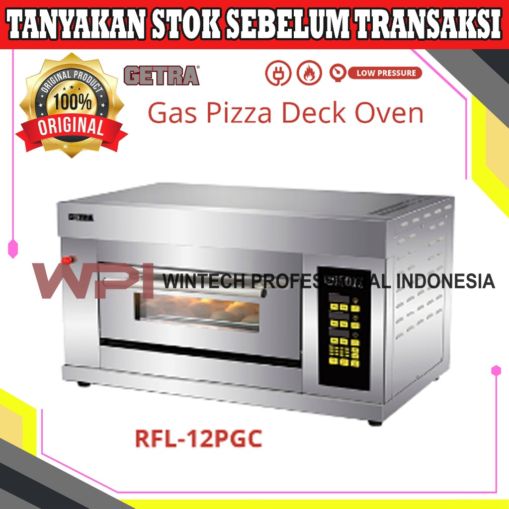 GETRA RFL-12PGC Gas Pizza Deck Oven / Pemanggang Pizza 1 Deck 2 loyang