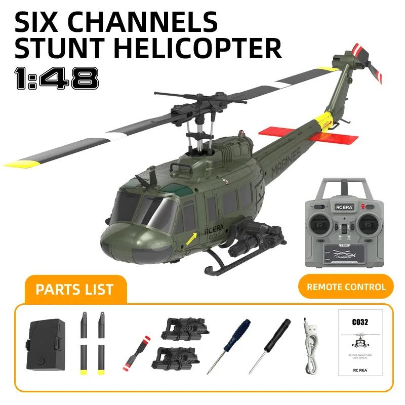 RC ERA helikopter rc C032 dual motor brushless optical flow 6CH 6-axis gyroscope RTF mainan helikopt
