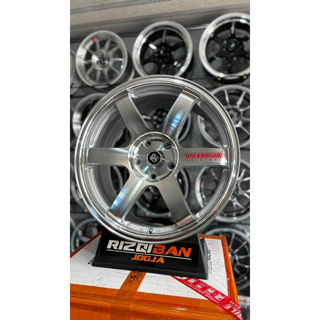 velg te37 r18 full polish pcd 5x114 lebar 8,5 kondisi baru