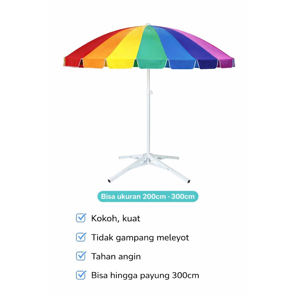 Kaki 4 Penyangga Tenda Payung Kaki Tripod Tenda 200, 220, 240, 260, 280, 300cm - Tripod Payung Panta