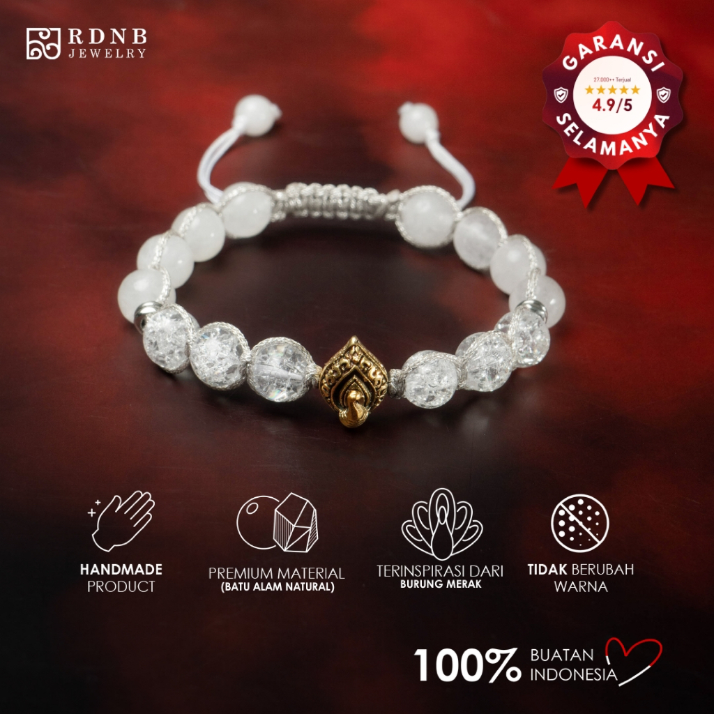 RDNB Jewelry - Merak Kharisma Cahaya - Gelang Wanita/Pria - Batu Alam Natural - Gelang Casual Spirit