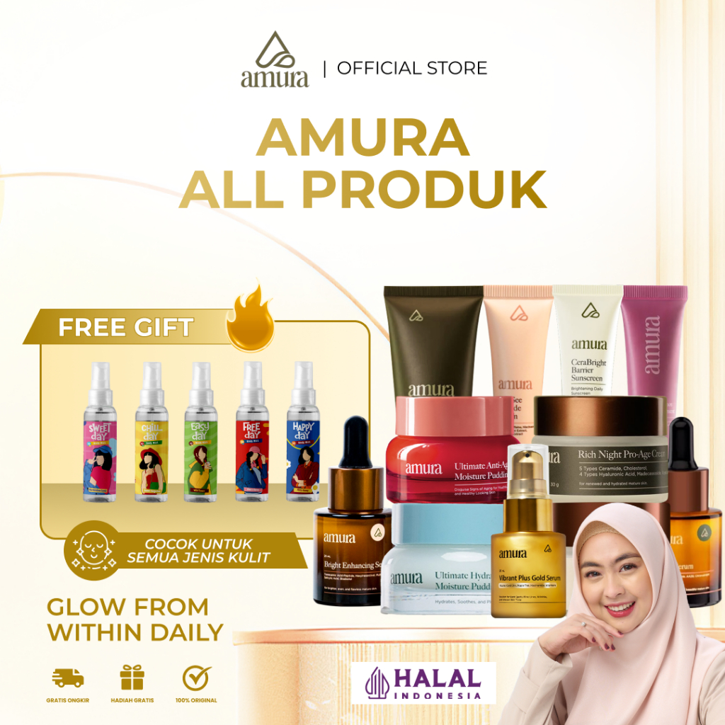 [Official] Amura Official Skincare Wajah Glowing Bumil Dan Busui Lengkap All Variant Ecer Skincare F