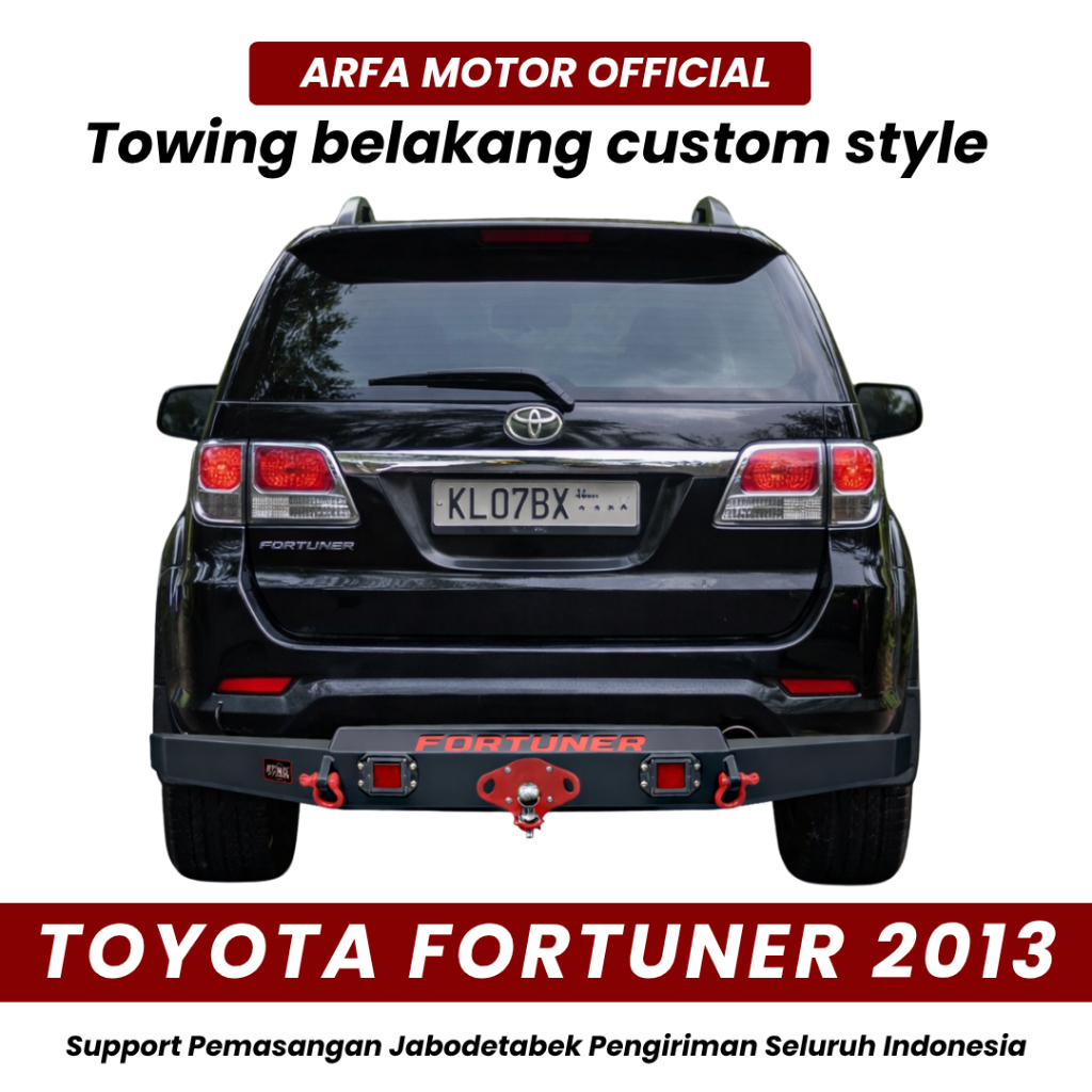 TOWING BELAKANG CUSTOM FORTUNER 2013 PENGAMAN PELINDUNG BEMPER ANTI KARAT