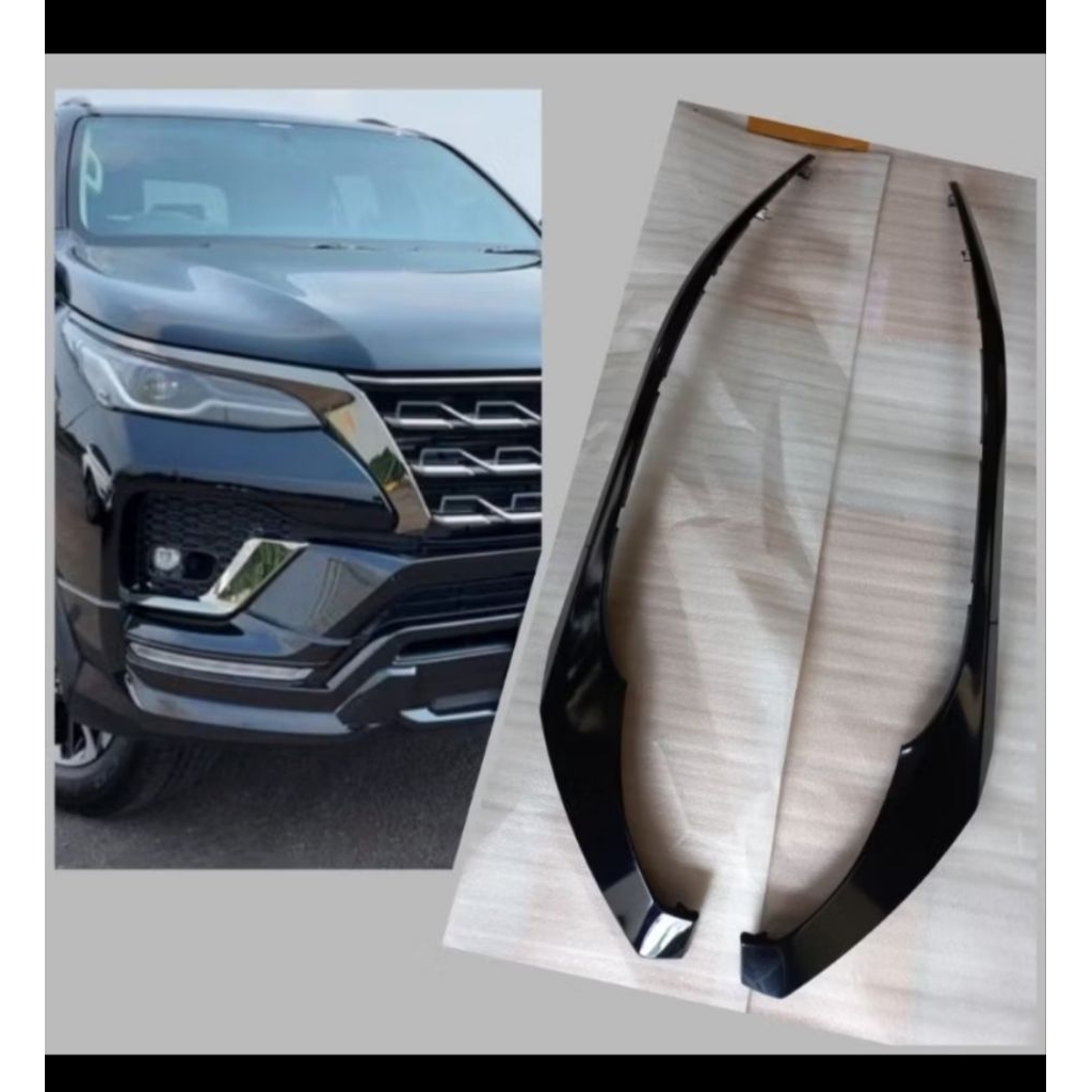 Lis Gril Depan Mobil Toyota Fortuner Facelift 2021 2022 2023 2024 2024 Original Warna Hitam Glossy