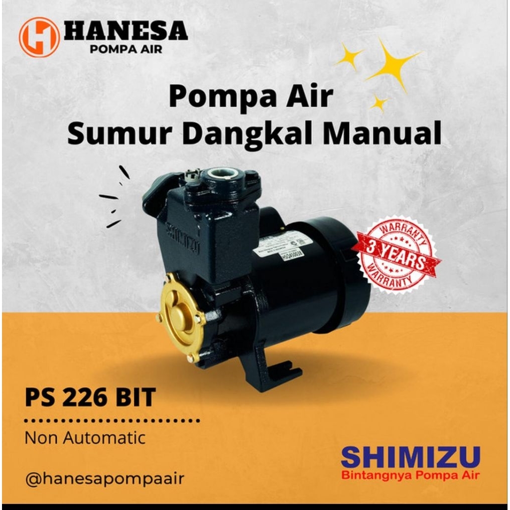 POMPA AIR MANUAL SHIMIZU PS-226BIT / POMPA AIR LISTRIK SHIMIZU