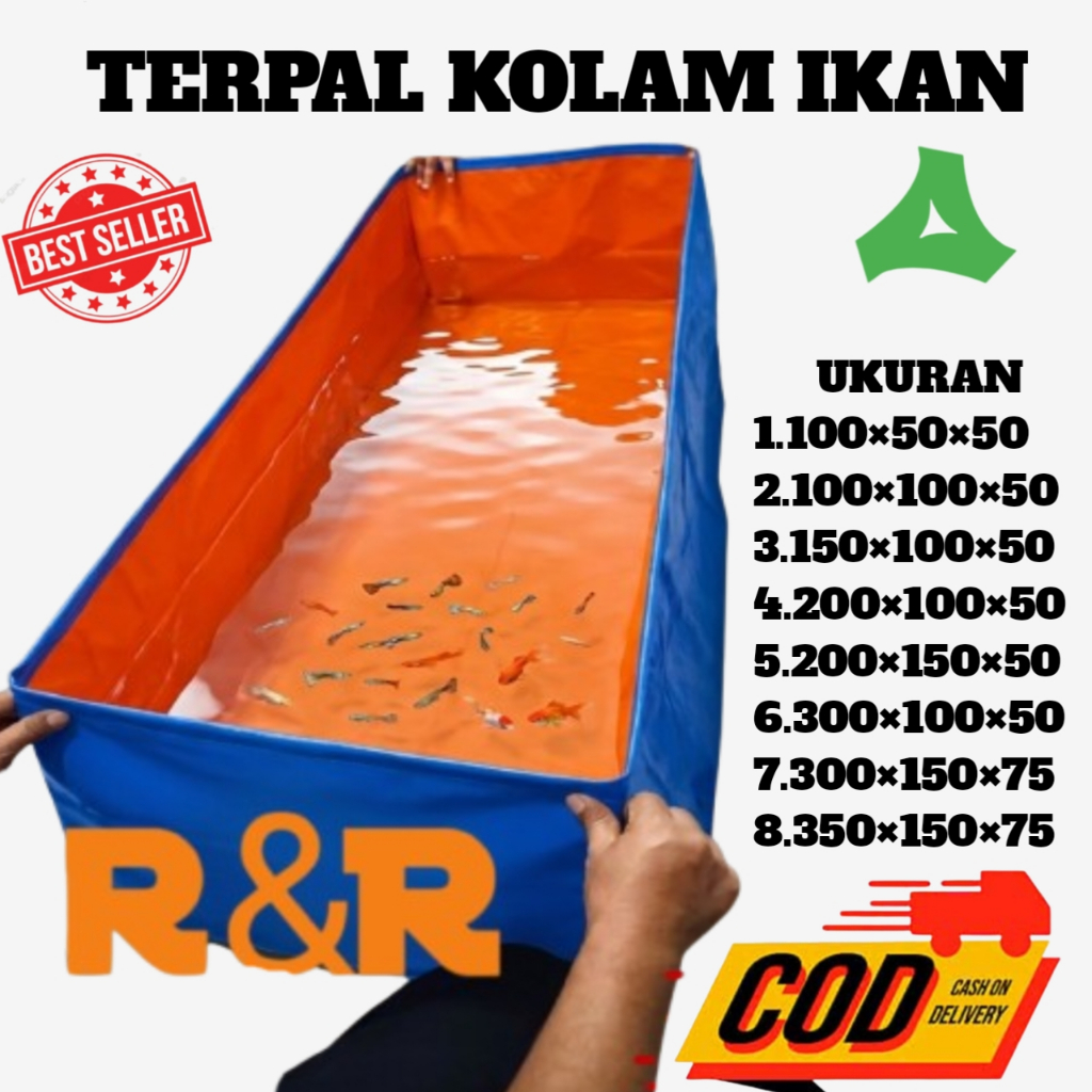 Terpal Kolam Ikan korea Mini A5 A8- Kuat, Tahan Lama, Warna Menarik