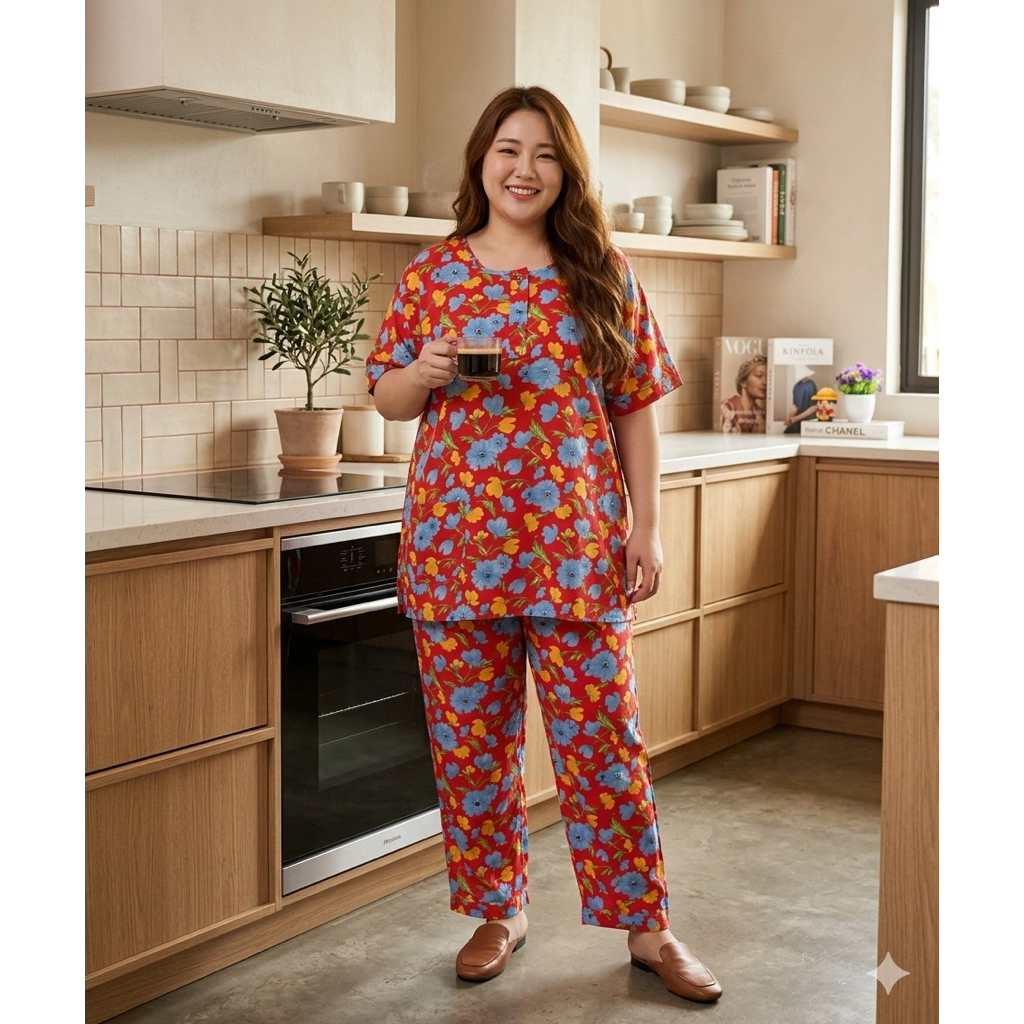 Hoki & Sheila CP Jumbo XXL / Hoki Celana Panjang XXL Baju Tidur Wanita Dewasa Setelan Piyama Wanita 