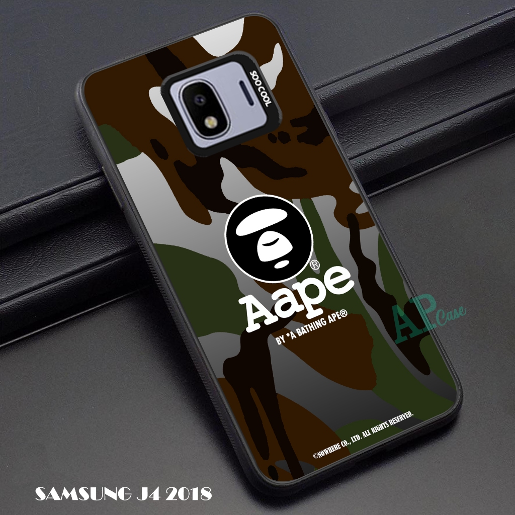 CASE IMD HYBRID PLATE HOLOGRAM SAMSUNG J4 2018 (BAPE) Ap Case Terbaru softcase dan hardcase IMD HOLO