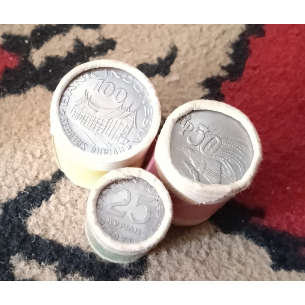 Koin Lawas Indonesia Masih Roll Original BI 3 Roll