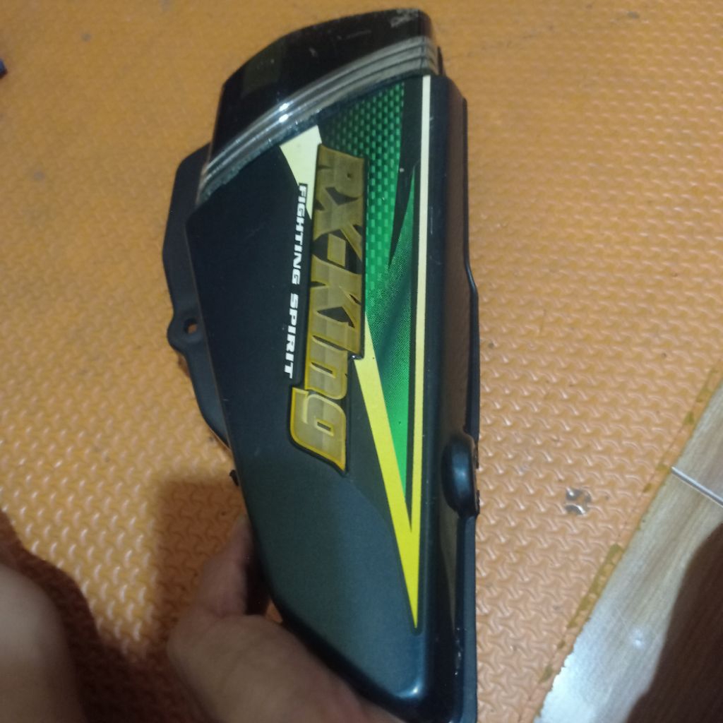 bok box cover tutup aki accu sbelah kiri rx king rxking 2003 hijau botol original cat