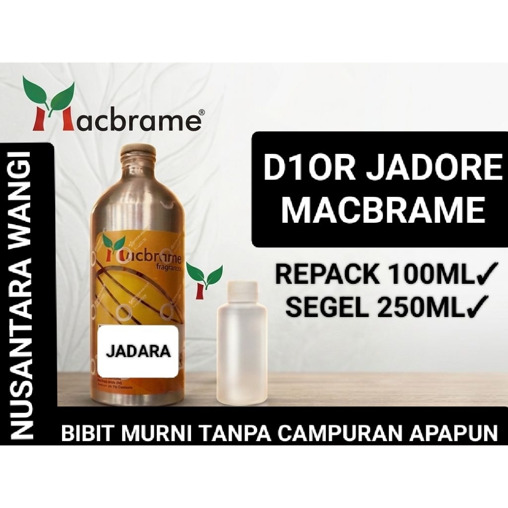 JADARA MACBRAME 100ML & 250ML / BIBIT PARFUME MURNI D10R JADORE by MACBRAME SEGEL 250ML